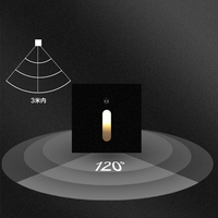 Lumière d'escalier Led capteur de pas extérieur imperméable lampadaire en aluminium intérieur moderne encastré dans le coin de nuit éclairage mural