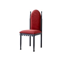 Chaise de salle à manger en bois massif de style gothique vintage bordeaux, revêtement en velours, assise durable et confortable, meubles de maison