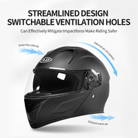Casques de moto quatre saisons Moto Casco Hommes Femmes Full Face Safety Flip up Casque de moto avec casque