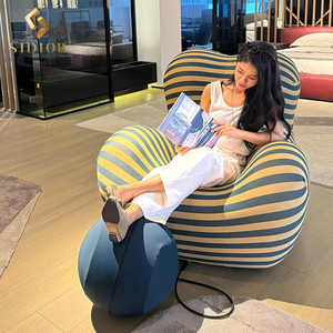 Modern sıkıştırma bebek kanepesi sandalye accent salonu sandalye osmanlı recliner uzanmış koltuklar eğlence sandalye oturma odası için - Product Image 6