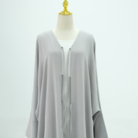 Abaya Loriya Modest Crepe Trend 2025, coupe ample, nœud papillon, kimono, vêtements islamiques, abaya musulmane, robe maxi Dubaï