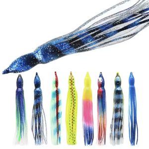 2.5in to 16in Saltwater Big Game Fishing Replacement Luminous Octopus Squid <strong>Trolling</strong> Skirts Rubber Marlin Teaser <strong>Tuna</strong> Lure - Product Image 1