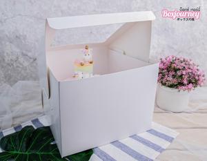 Caja de pastel de papel revestido blanco de 2 libras 24,5x24,5x19cm estándar de calidad 20/40FT para regalos de panadería para llevar enviable Tailandia 0102080 - Product Image 2
