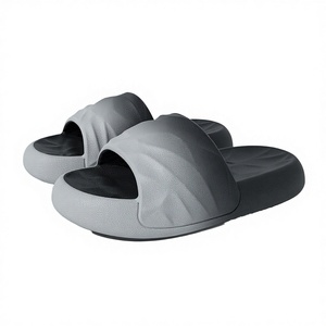 Sandalias de EVA con Punta Abierta, Rayas, Suela Delgada, Resistentes, Antideslizantes y Flexibles, a la Moda - Product Image 1