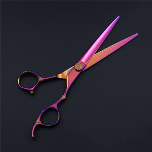 กรรไกรตัดผมมืออาชีพ 7 นิ้ว แบบแบน สำหรับคนถนัดขวา ทำจากสแตนเลส ใช้สำหรับงานเสริมสวย รองรับการปรับแต่ง - Product Image 1