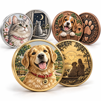 Pièces de monnaie personnalisées pour animaux de compagnie, pièces en métal personnalisées pour chiens et chats, pour clubs d'animaux, expositions, événements, récompenses, cadeaux et collectionneurs