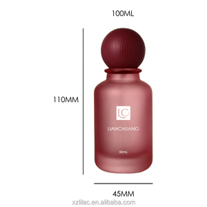 Elegante Botella de <span class=keywords><strong>Perfume</strong></span> para <span class=keywords><strong>Mujer</strong></span> de 100 ml, Botella de Vidrio Mate con Emblema Personalizado, Tapa Roja y Caja de Regalo Cilíndrica - Product Image 6