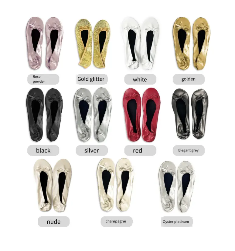 2023 di personalizzazione di alta qualità per il commercio all'ingrosso ballerine pieghevoli ballerine pieghevoli scarpe da ballerina usa e getta
