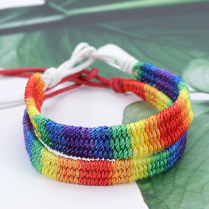 Hot selling Bohemian Handmade Weaving LGBT Pride Rainbow <b>Friendship</b> <b>Bracelet</b> in Stock - Product Image 3