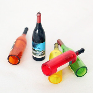 Hot bán Dollhouse thu nhỏ mô hình sáng tạo Pocket <span class=keywords><strong>Wine</strong></span> chai nhựa quyến rũ thủ công mỹ nghệ cho cảnh quan xe tabletopc - Product Image 5