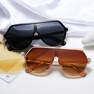 Jamie 2012 Oversized Frame Sunglasses UV400 Protection One Piece Lens Unisex Fashion Style - Product Image 1