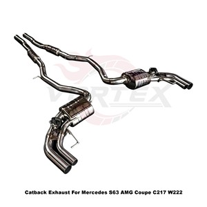 ระบบท่อไอเสียแบบ Catback วาล์วอิเล็กทรอนิกส์สแตนเลส Vortex สำหรับ Mercedes S63 AMG Coupe C217 W222 ระบบปรับแต่ง - Product Image 2
