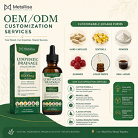 Gouttes de soutien lymphatique et immunitaire pour adultes, marque privée OEM, complément liquide à base de plantes, extrait botanique naturel, 60 ml