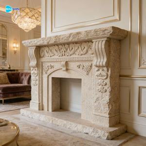 क्लासिक प्राचीन चीनी फ्रीस्टैंडिंग संगमरमर पत्थर आर्चाड फायरप्लेस मैंटल्स आसपास फ्रेम मैंटल्स - Product Image 4