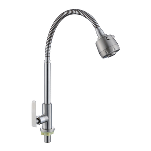 <span class=keywords><strong>Robinet</strong></span> d'évier de cuisine à eau froide, en acier inoxydable 360 °   <span class=keywords><strong>Robinet</strong></span> <span class=keywords><strong>flexible</strong></span> à col de cygne avec tuyau pliable - Product Image 3