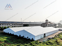 Carpa industrial personalizable de gran almacén para almacenamiento de eventos estructura de aleación de aluminio al aire libre tela de PVC a prueba de viento