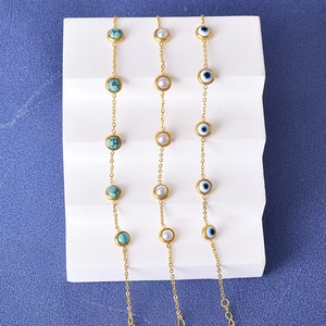 <span class=keywords><strong>Bracelet</strong></span> mode femme Acier titane perle <span class=keywords><strong>bracelet</strong></span> oeil turquoise fr ou - Product Image 4