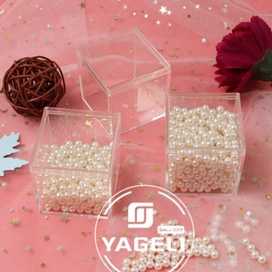 Clear Acrylic Square Cubes <b>Small</b> <b>Storage</b> <b>Box</b> Wedding Candy <b>Box</b> Lid Jewelry Display Containers Customized Logo Silk-Screen - Product Image 1