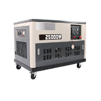 Générateur d'essence triphasé 40 kW à faible bruit, refroidi par eau, AVR 100 % cuivre pour utilisation sur chantier