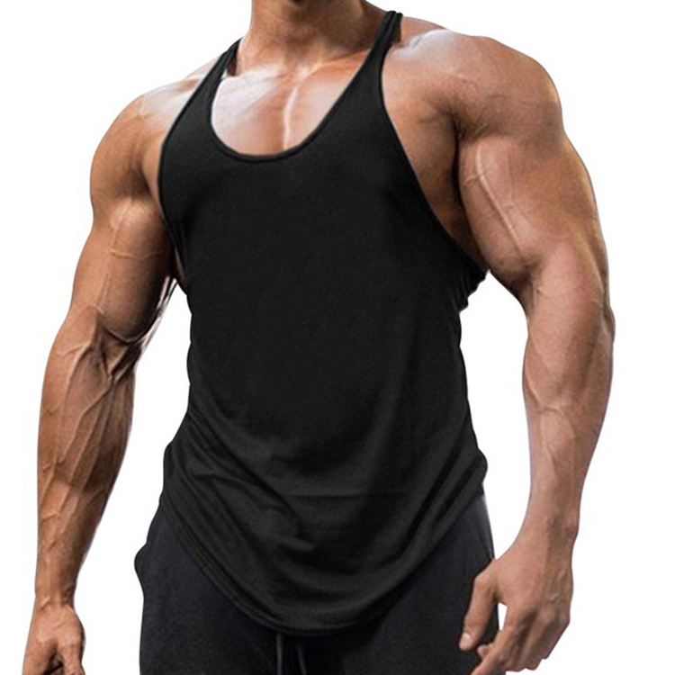 Débardeurs noirs pour hommes taille plus