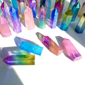 Doğal kristal <span class=keywords><strong>Aura</strong></span> noktası <span class=keywords><strong>Aqua</strong></span> <span class=keywords><strong>Aura</strong></span> ruhu kuvars noktaları karışık <span class=keywords><strong>Aura</strong></span> kuvars kulesi - Product Image 5