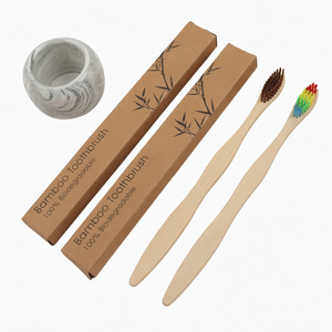 VENTES CHAUDES |   Brosse à dents en bambou avec manche en bois, poils doux, soins bucco-dentaires écologiques, vente en gros par Blue Lotus - Product Image 1