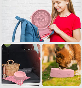 Mangiatoia lenta in Silicone portatile ciotole per cani cibo ciotola per animali domestici <span class=keywords><strong>gatto</strong></span> cane ciotole due in uno - Product Image 6