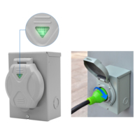 Kotak Inlet Daya Generator 30 Amp NEMA L14-30P Anti Bongkar Berbahan Logam, Soket Ekstensi Luar Ruangan Tahan Air