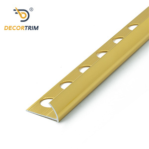 DECORTTRIM Profilé en aluminium courbé ouvert pour <span class=keywords><strong>carrelage</strong></span>, bordure de <span class=keywords><strong>carrelage</strong></span> à bords arrondis pour la décoration des sols et des murs - Product Image 1