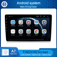 Autoradio universel Hengmao double DIN 9 pouces Android 2DIN avec lecteur DVD, CarPlay, Bluetooth, FM, écran tactile, lecteur vidéo pour voiture