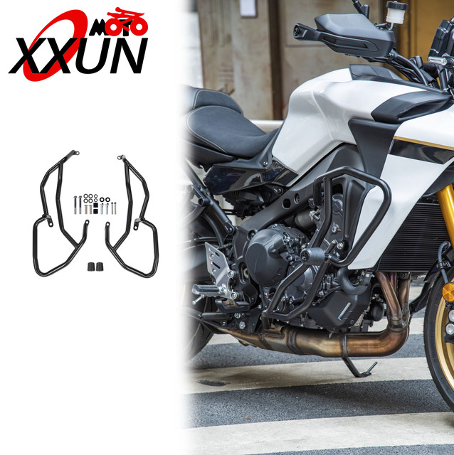 XXUN Motorcycle Crash Bar for Yamaha Tracer 9 Tracer9 GT 2021 2022 2023 2024 2025 Engine Guard Frame Falling Protector Bumper