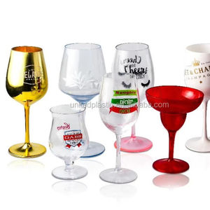 Copas de Champán de Plástico de Colores, Copas de Vino Acrílicas para Fiestas, Vasos Irrompibles de Policarbonato, Copas de Vino Hechas en Vietnam - Product Image 5