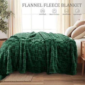 Flannel Fleece Knitted 100% Polyester Embroidered Blanket Super Cozy Warm Lightweight Anti Dust Mite <strong>Cute</strong> for Women Home <strong>Bedding</strong> - Product Image 4