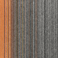 Dalles de moquette bouclée en polypropylène 500x500mm, modulaires, pour bureaux commerciaux, usage intensif, antidérapantes, modernes, faibles émissions de COV