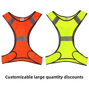 LX شعار سترة أمان لركوب الدراجات مع أضواء LED قابلة للتخصيص عاكس مريح للرياضة الليلية في الهواء الطلق - Product Image 2