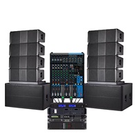 Double subwoofer 18 pouces Line Array Pro Sound Speakers System Power Amplifier Professional Stage Music Sound equipment Full Set