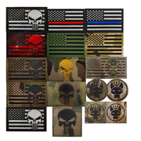 Multicam et Black Us Flag Ir Infrarouge Réfléchissant Patch Team Badge Inversé