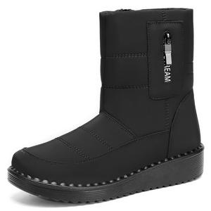 Bottes de neige imperméables pour femmes, nouvelle collection, plateforme, chaudes, à talons épais avec fourrure, pointures 36-41, vente en gros - Product Image 5