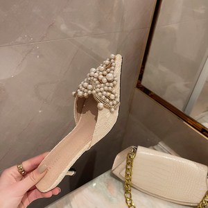 Sandalias de Perlas para Mujer, Verano 2025, Zapatos de Tacón Alto y Fino, Elegantes para Fiesta u Oficina - Product Image 5