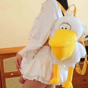 Mochila de Peluche con Bordado Personalizado de Animales Adorables, Juguete de Peluche de Pelícano Realista Súper Suave, Muñeco Daigo de <span class=keywords><strong>Boca</strong></span> Grande Relleno de Algodón PP - Product Image 3