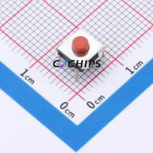 TS-1080D-A4B3-D1 Tactile Switch DIP-4P,6.4x6mm Switch Single Pole Single Throw Round Button 2.5N Through Hole - Product Image 1