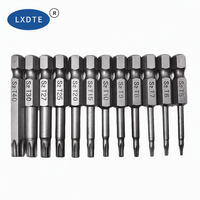 Jeu d'embouts de tournevis Torx LXDTE 50 mm en acier S2, tige hexagonale 1/4 ", T5-T40, qualité industrielle pour perceuse à percussion, tournevis électrique
