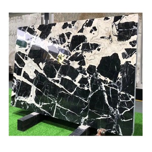 <span class=keywords><strong>Marmo</strong></span> nero di lusso naturale Modulare venature bianche <span class=keywords><strong>cucina</strong></span> bagno parete vanità superiore superiore lato posteriore Splash lastre piastrelle - Product Image 1