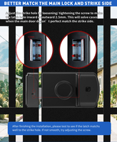Étanche IP66 Porte Extérieure Intelligente Jante Serrure De Porte Deadbolt Tuya Wifi Empreintes Digitales RFID Carte Mot De Passage pour Grill Porte En Métal