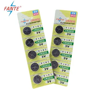 CR2025 Hot Sell Cheap 5 Blister Pack CR2016 CR2025 CR2450 CR2032 Batteries 3V Lithium Button Cell Coin Battery For Car Key