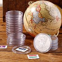 Boîte de protection ronde en acrylique transparent pour pièces de monnaie, capsules pour pièces de monnaie en argent, pièces commémoratives du zodiaque, accessoires de rangement pour collection de pièces de monnaie