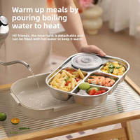 Boîte à lunch japonaise Lekfre rose en acier inoxydable 304 à double étage, sans BPA, compatible micro-ondes, multifonctionnelle, hermétique, design moderne