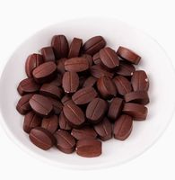 Bonbons durs en forme de grains de café en gros, bonbons à croquer au café, emballage personnalisé OEM, collation énergétique pour le bureau