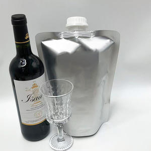 Pochette en aluminium debout avec grand bec avec valve Sac refermable thermoscellable pour vin rouge bière jus boisson - Product Image 6