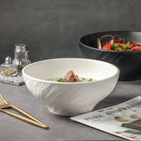 Minimalisme texturé extérieur aiguisé quotidien utilisé maison restaurant salade yaourt bols japonais en céramique ramen bol de nouilles
